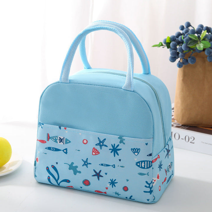 Insulated lunch bag with trendy flamingo pattern Kalsten