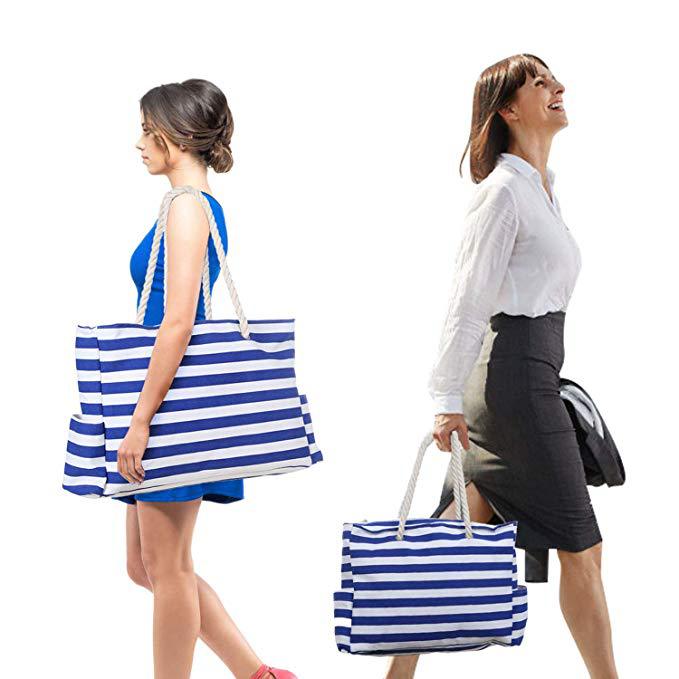 Durable beach bag with extra large storage space and practical side pockets Kalsten
