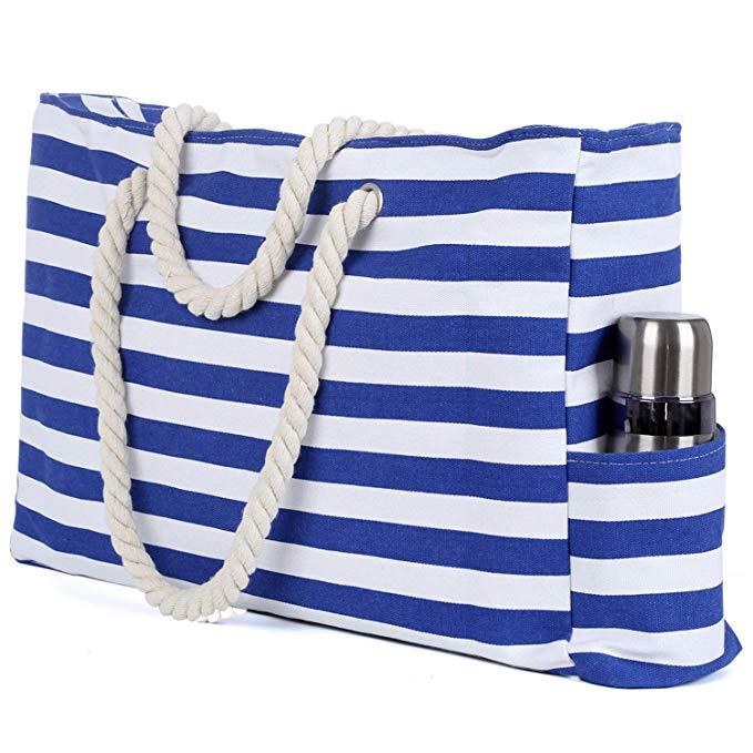 Durable beach bag with extra large storage space and practical side pockets Kalsten