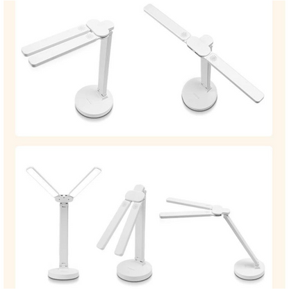 Adjustable Reading Lamp - Rechargeable Dimmable with Phone Table