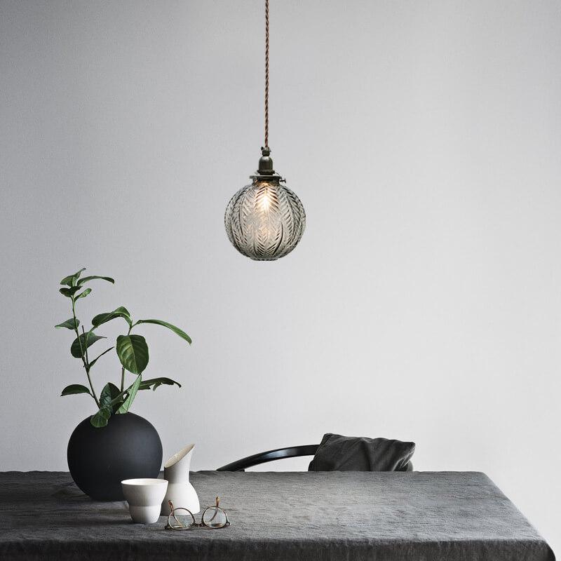 Pendant Light Glass 5.9 in Adjustable Cord Dining Kitchen Island Hanging Modern Ceiling Lamp | Kalsten