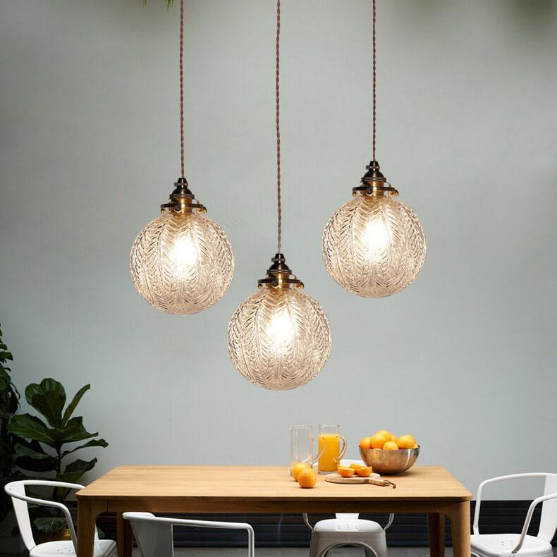 Pendant Light Glass 5.9 in Adjustable Cord Dining Kitchen Island Hanging Modern Ceiling Lamp | Kalsten
