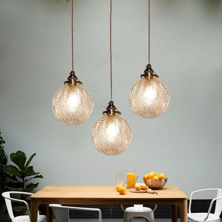 Pendant Light Glass 5.9 in Adjustable Cord Dining Kitchen Island Hanging Modern Ceiling Lamp | Kalsten