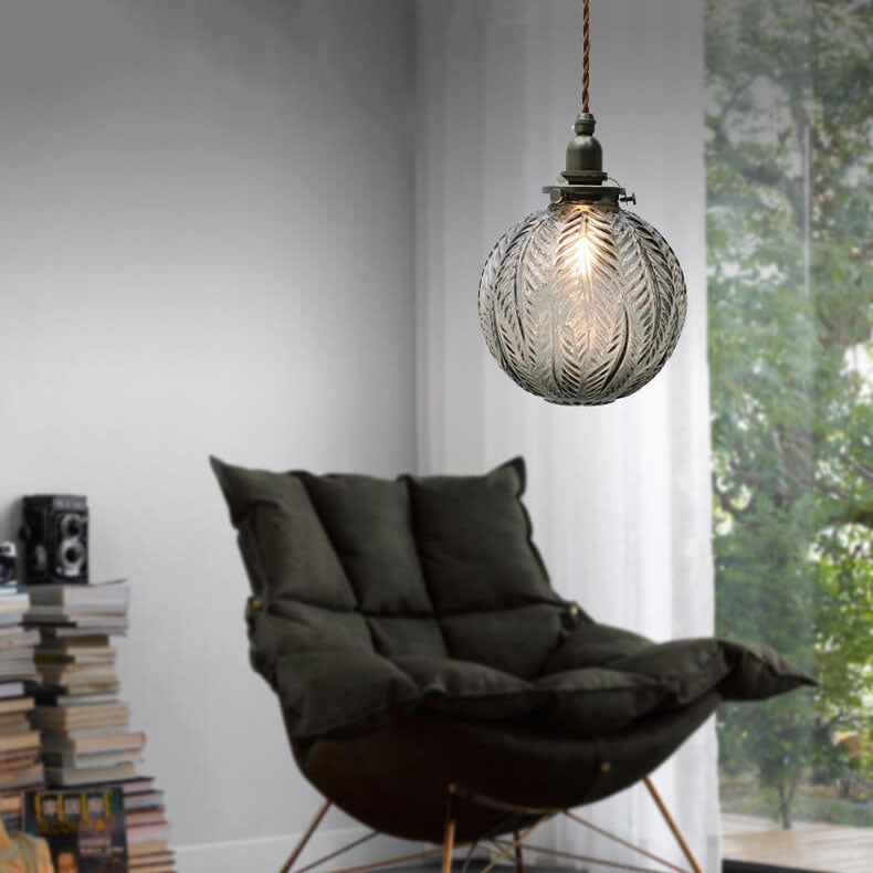 Pendant Light Glass 5.9 in Adjustable Cord Dining Kitchen Island Hanging Modern Ceiling Lamp | Kalsten