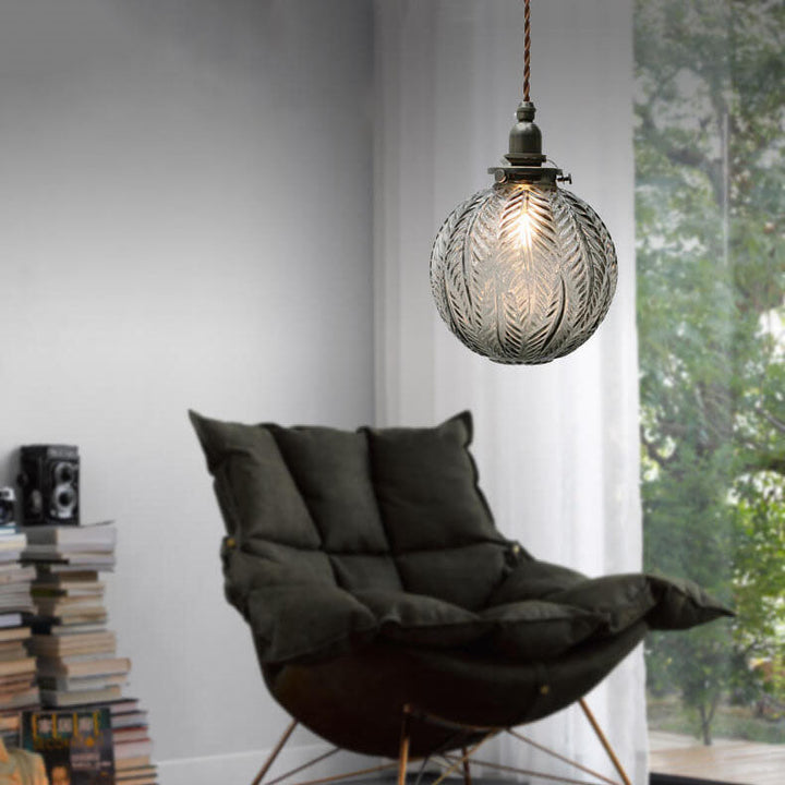 Pendant Light Glass 5.9 in Adjustable Cord Dining Kitchen Island Hanging Modern Ceiling Lamp | Kalsten