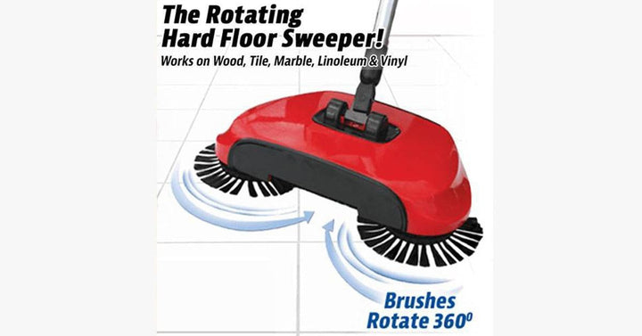 Modern Floor Sweeper with 360° Rotating Brushes | Kalsten