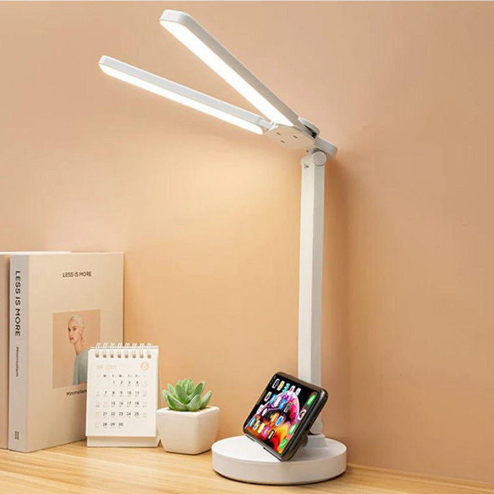 Adjustable Reading Lamp - Rechargeable Dimmable with Phone Table | Kalsten