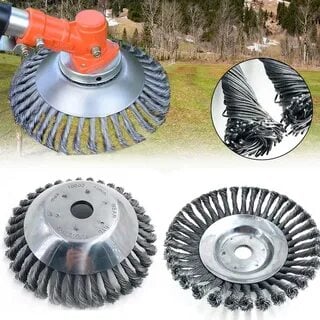 SteelTwist Weed Brush – 360° Trimmer Blade of Braided Steel (15 cm) | Kalsten