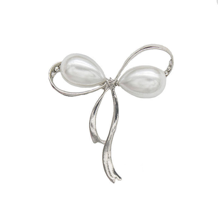 Elegant Pearl Bow Brooch Kalsten