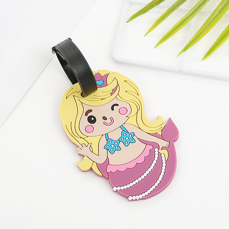 silicone novelty donut luggage tag with adjustable buckle strap and embossed sprinkle design Kalsten