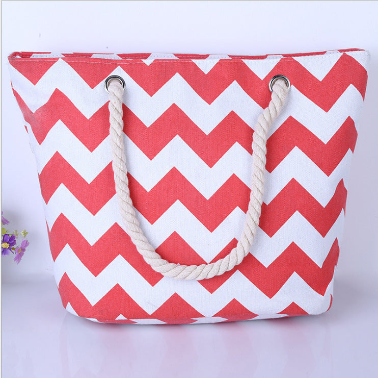 Large shopping bag with modern zigzag design Kalsten
