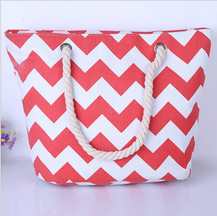 Large shopping bag with modern zigzag design Kalsten
