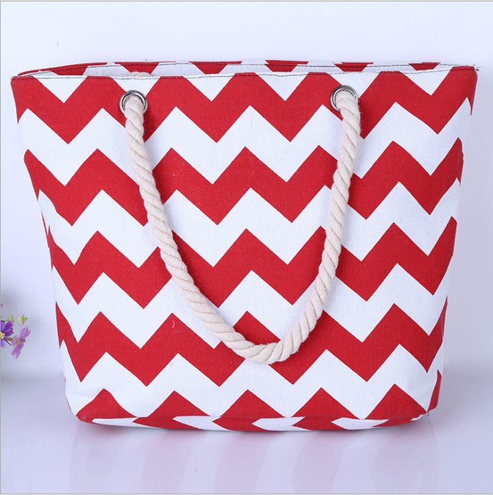 Large shopping bag with modern zigzag design Kalsten