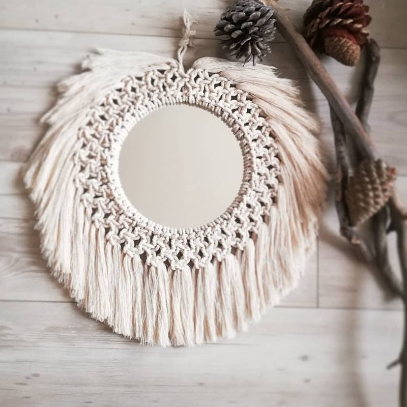 Decorative Macrame Wall Mirror Acalora