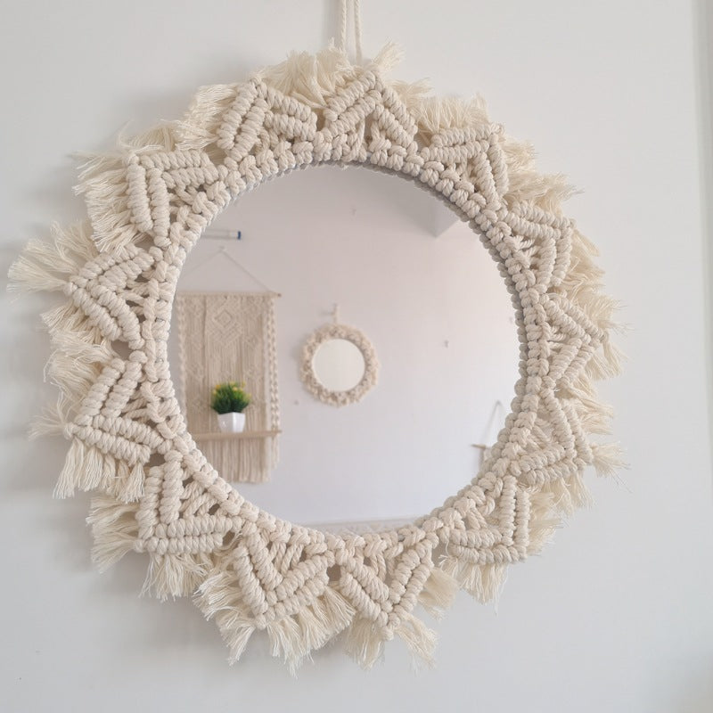 Decorative Macrame Wall Mirror Acalora