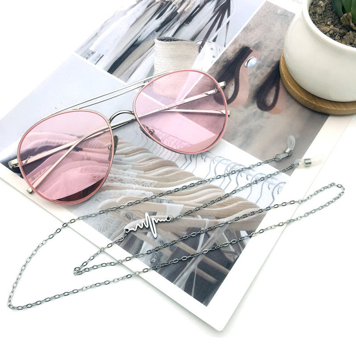 Trendy Heartbeat Design Eyewear Chain Kalsten