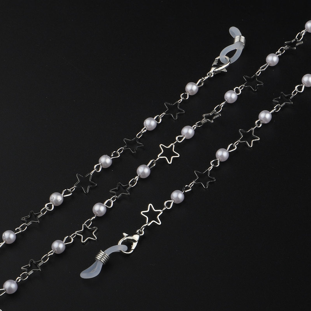 Pearl and Metal Eyewear Holder Chain Kalsten