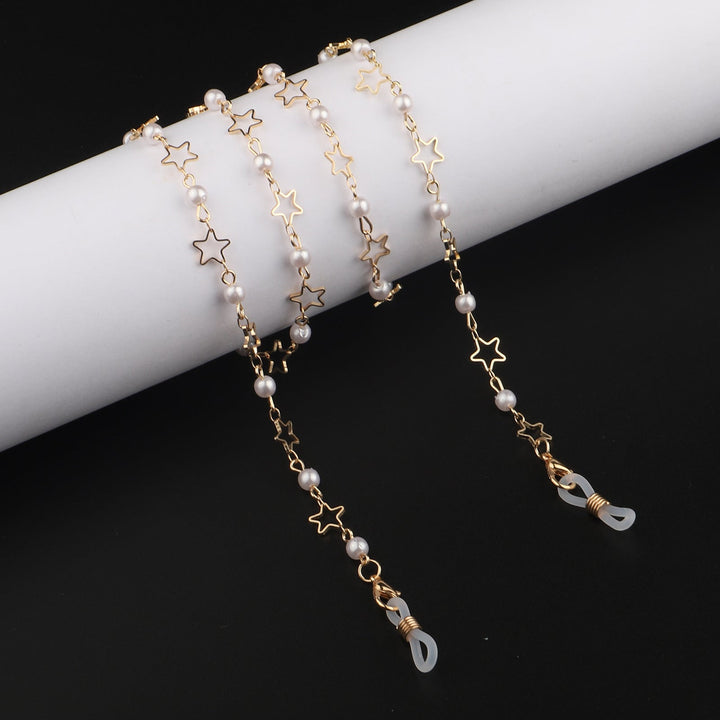 Pearl and Metal Eyewear Holder Chain Kalsten