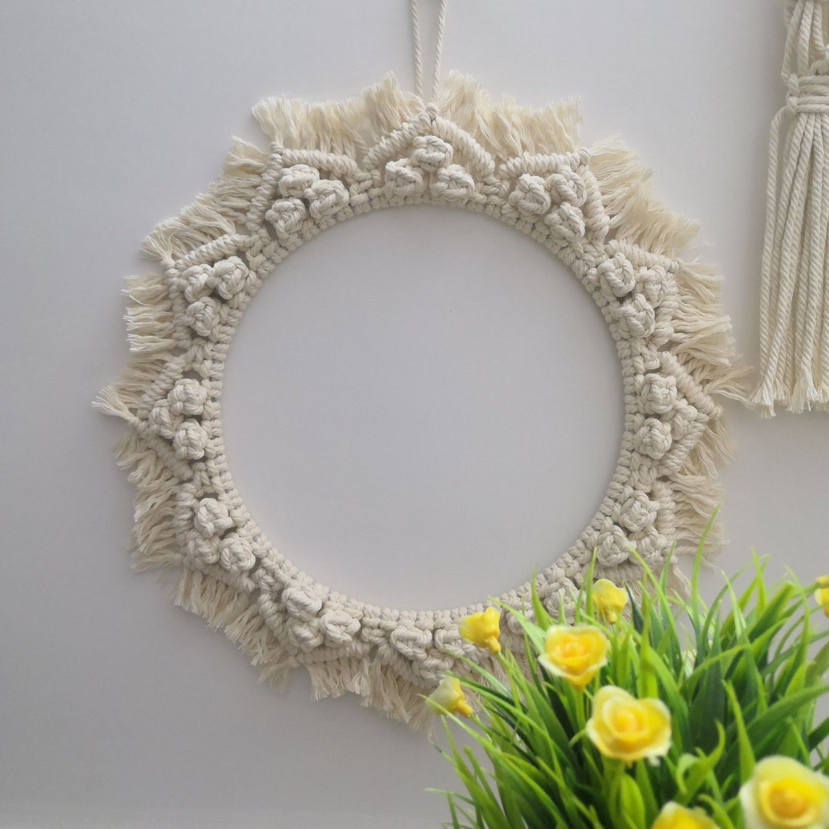 Decorative Macrame Wall Mirror Acalora