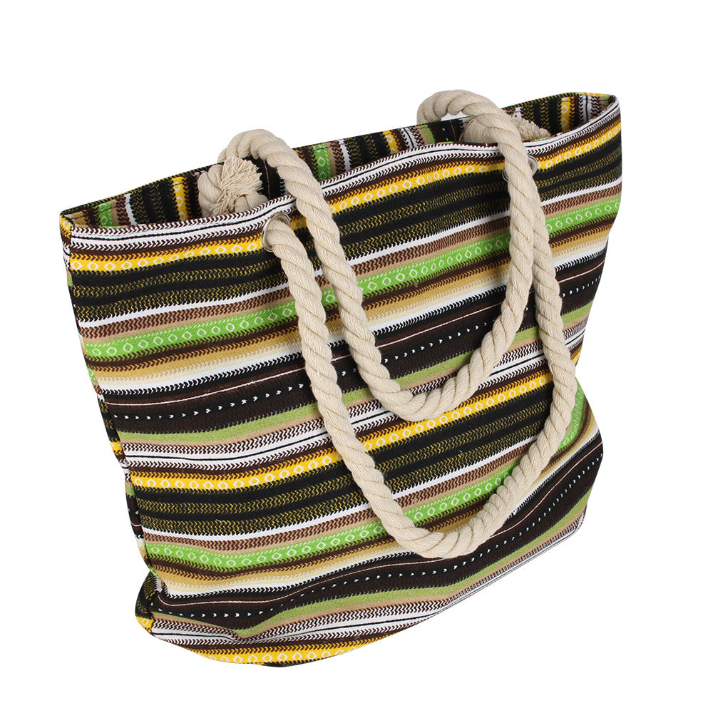 Colorful cotton striped bag Kalsten