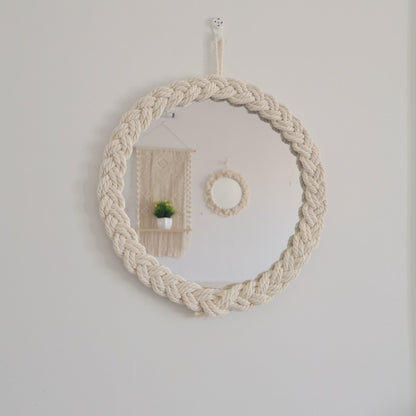 Decorative Macrame Wall Mirror Acalora