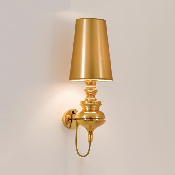 Tapered Wall Sconce Lighting Contemporary Fabric White/Black/Silver LED Sconce Light, 6"/8"/10" Dia | Kalsten