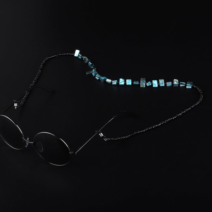 Beaded Eyewear Holder with Natural Shell Accents Kalsten