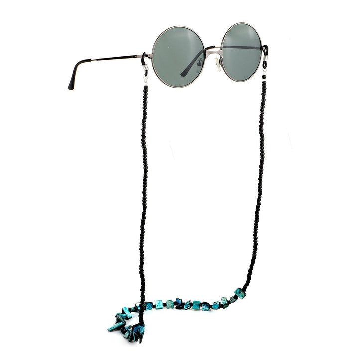 Beaded Eyewear Holder with Natural Shell Accents Kalsten