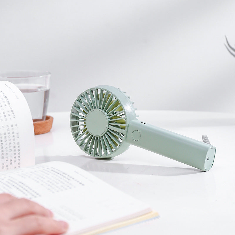 Unisex nan compact portable hand fan with rechargeable battery and USB charging port quiet operation self-standing Kalsten
