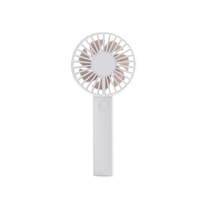 Unisex portable battery-operated mini hand fan with one-button operation and protected fan grill Kalsten