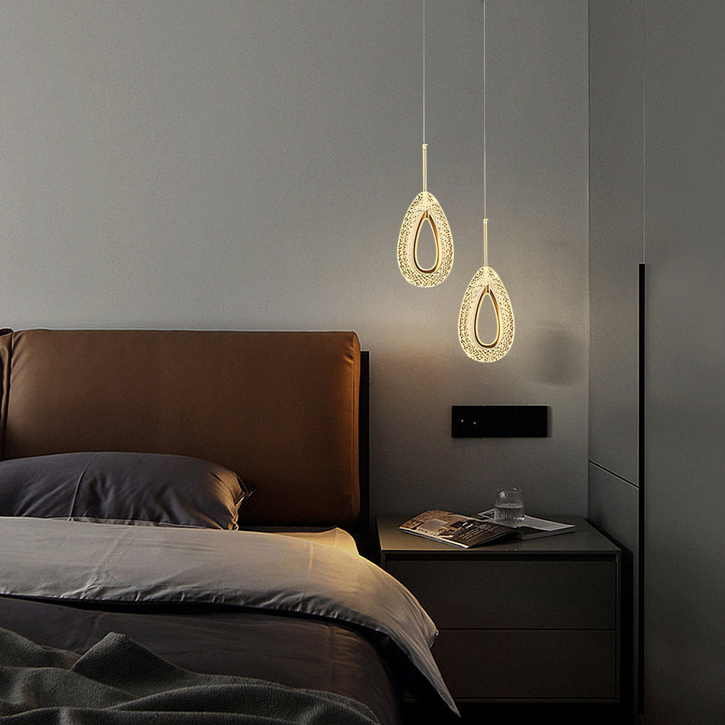 Circle Water Drop Minimalist Three Step Dimming LED Modern Pendant Lights | Kalsten