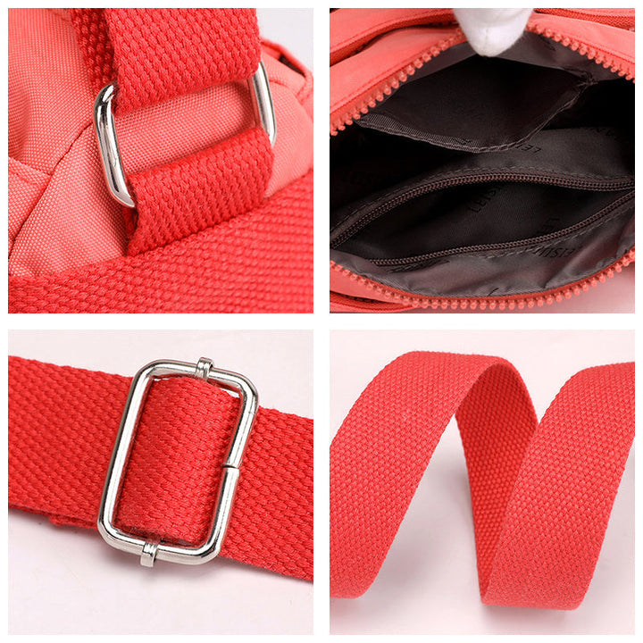 Women's Casual Multi-layer Fashionable Simple Shoulder Bag Made of Nylon | Kalsten