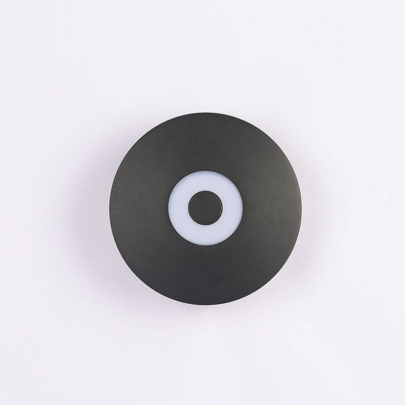 Contemporary Scandinavian Aluminum Round Shade LED Wall Sconce Lamp For Outdoor Patio | Kalsten