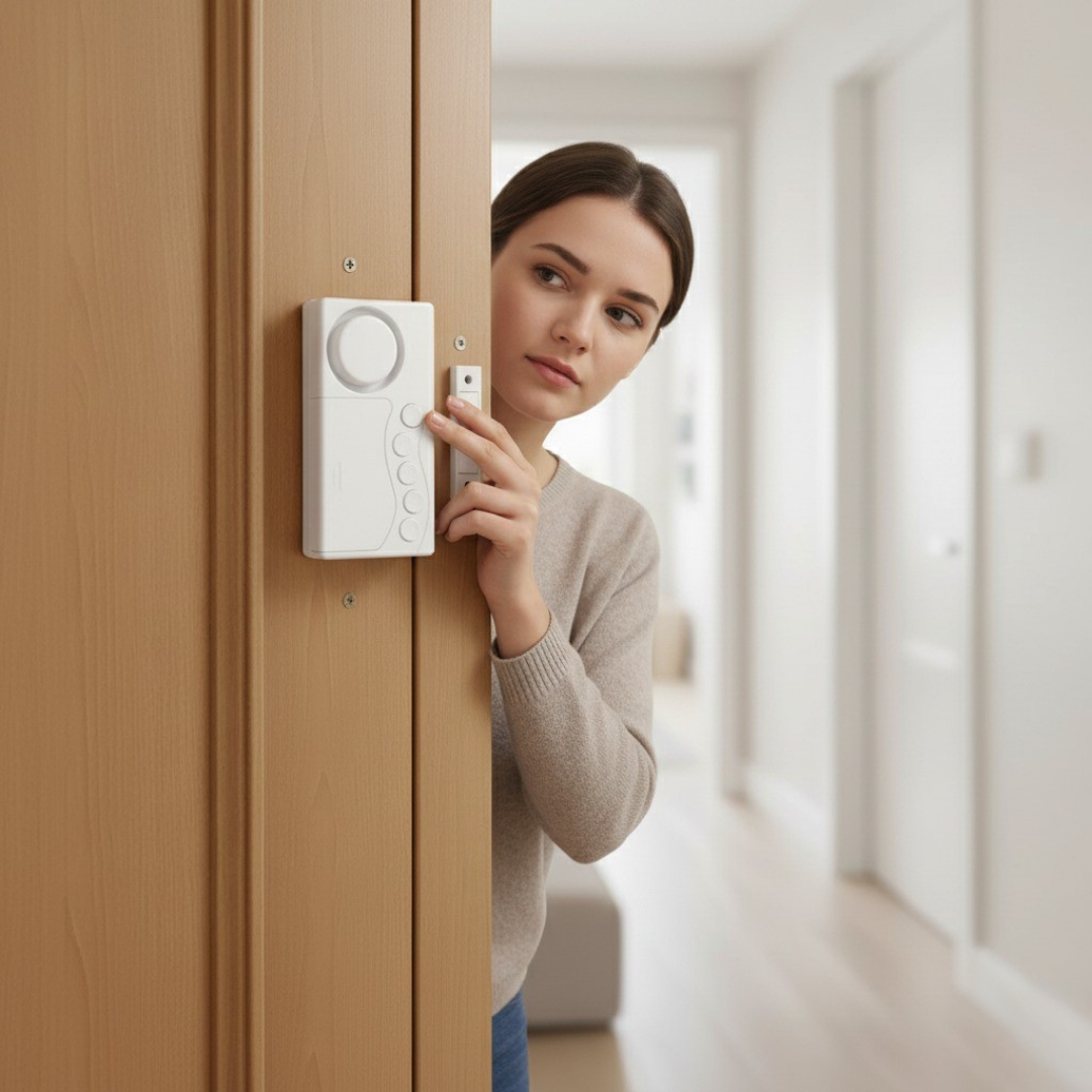 Instant Alert Modes – 108dB Loud Slim Design – Easy Install – Protect Kids & Home Security Kalsten