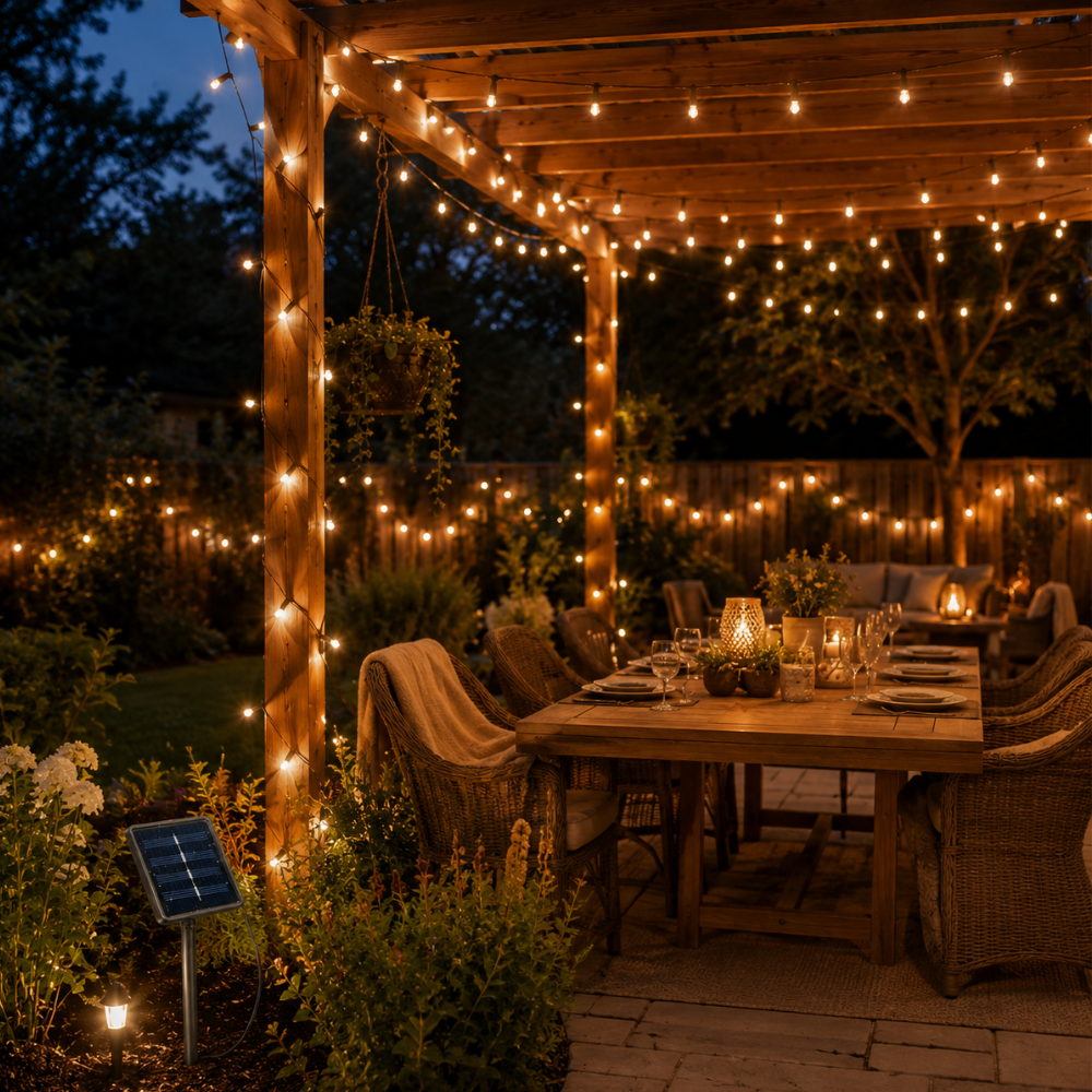 Weather-Resistant Solar LED String Lights