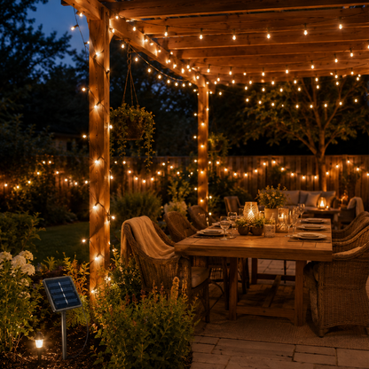 Weather-Resistant Solar LED String Lights