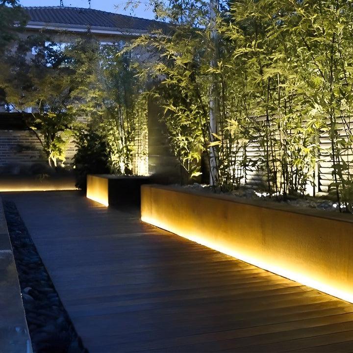 24V Waterproof Recessed Silicone Side-Emitting & Flat LED Strip Lights for Step and Deck Lighting | Kalsten