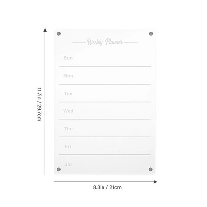 BowLift | Weekly Planner Magnetic Fridge Organizer | Vibrant Markers, Easy Wipe Clean & Ideal for Home Kitchen Management