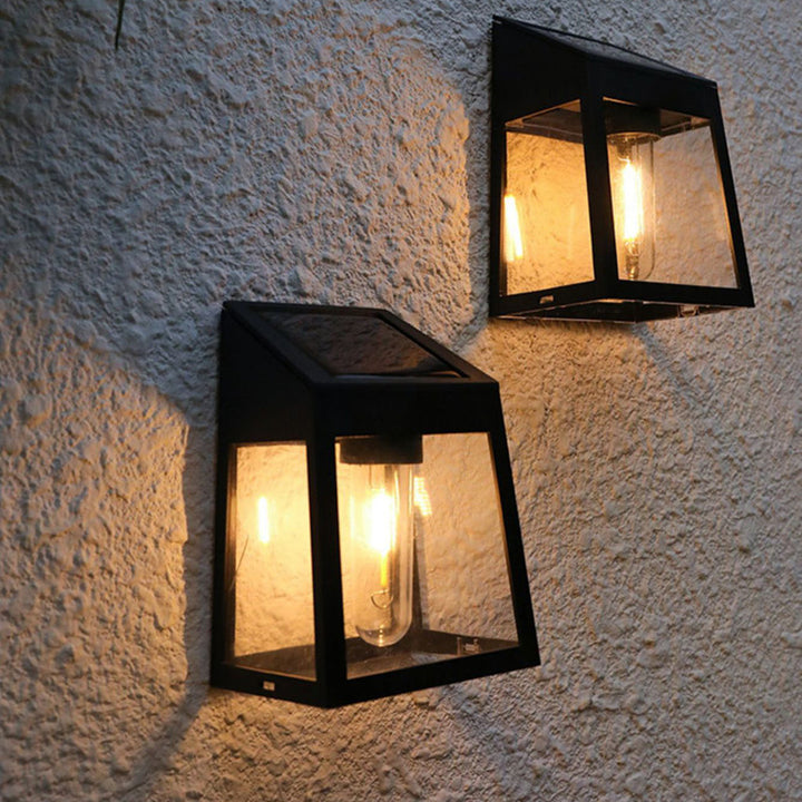 Tungsten Bulb Solar Wall Lanterns Dusk to Dawn Motion Senor Lighting | Kalsten