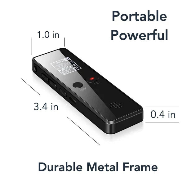 Kalsten | Professional Digital Voice Recorder | Audio Sound Recorder | Auto Saving Files with Built-in Speaker