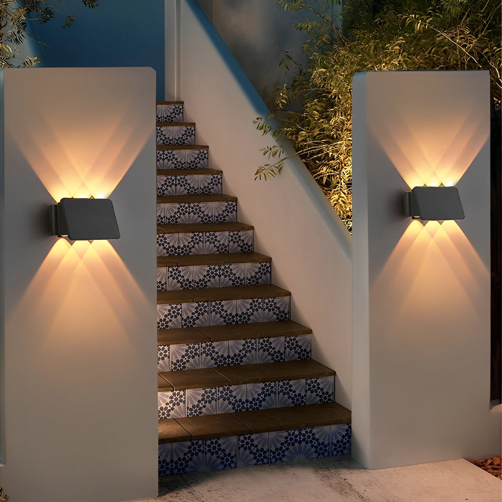 Waterproof LED Up and Down Lights Solar Wall Lamp Wall Washer Lights | Kalsten