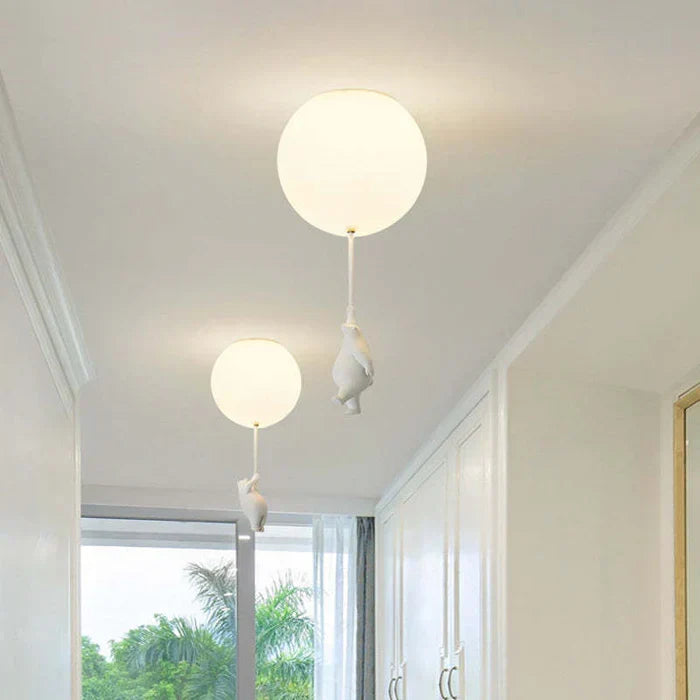 Children's Ceiling Lamp with Bear and Balloon - CloudBear | Kalsten