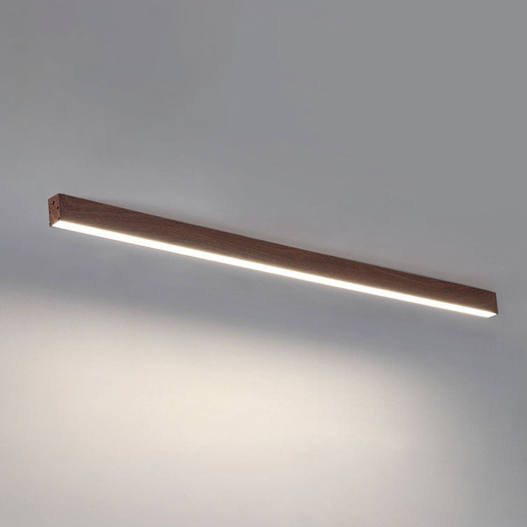 Flush Mount Ceiling Light Aluminum 23.6 in 12W Walnut Living Room Bedroom LED Modern Lighting Fixture | Kalsten