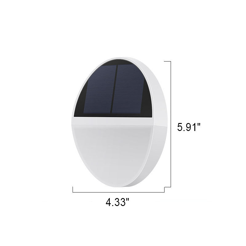 Solar Outdoor Waterproof Round Flat Body Radar Sensor LED Wall Sconce Lamp | Kalsten