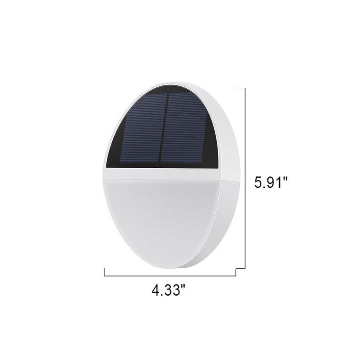 Solar Outdoor Waterproof Round Flat Body Radar Sensor LED Wall Sconce Lamp | Kalsten