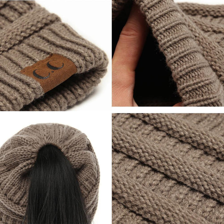 Knit Ponytail Beanie | Kalsten