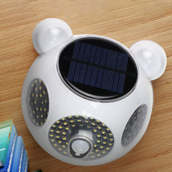 Solar Body Sensor Round Shape LED Patio Outdoor Wall Sconce Lamp | Kalsten
