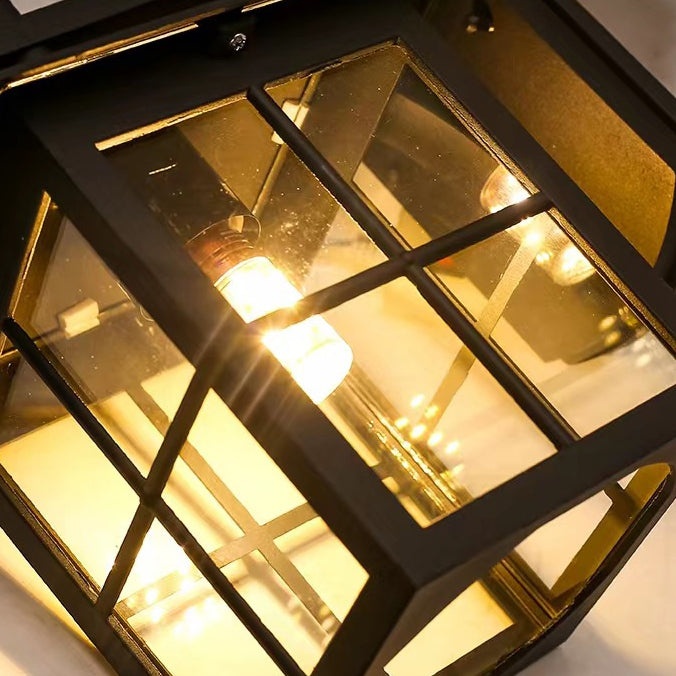 Modern Simplicity Waterproof Aluminum Square Glass Shade 1-Light Wall Sconce Lamp For Outdoor Patio | Kalsten
