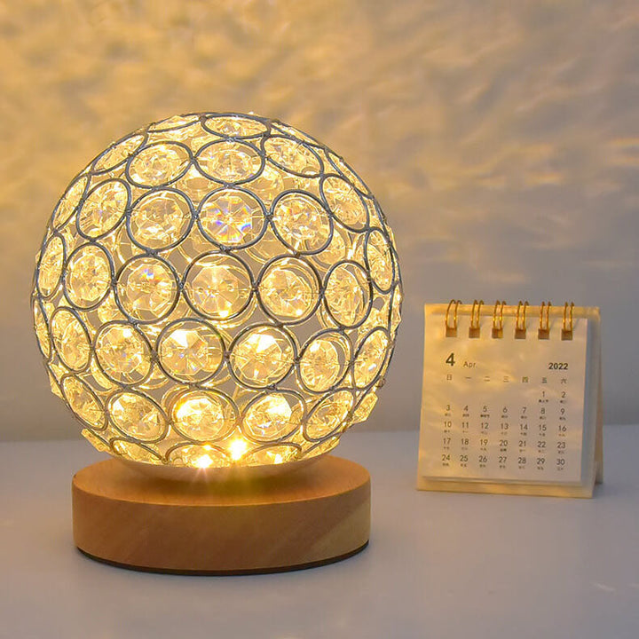 Modern Minimalist Round USB rechargeable LED table lamp | Kalsten