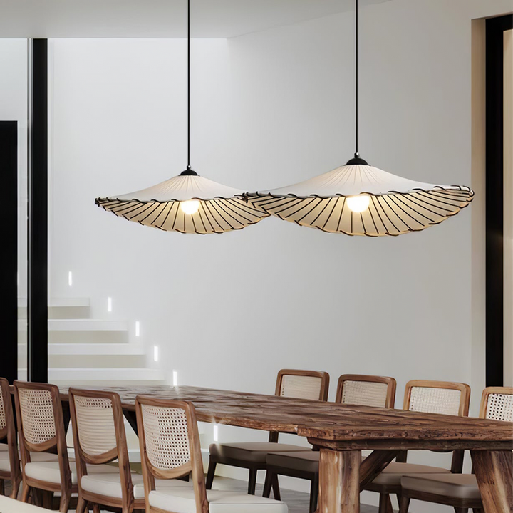 Vintage Lotus Leaf Fabric Pendant Light | Kalsten